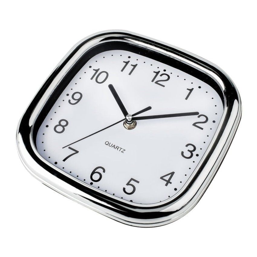 RELOJ COCINA BLANCOCROMO CUADRADO 20CM KUKEN