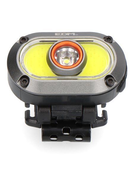 linterna frontal de aluminio recargable 7w edm