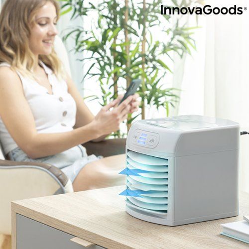 mini climatizador evaporativo portatil led 7 5w innovagoods sin cat