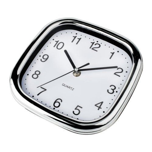 RELOJ COCINA BLANCOCROMO CUADRADO 20CM KUKEN